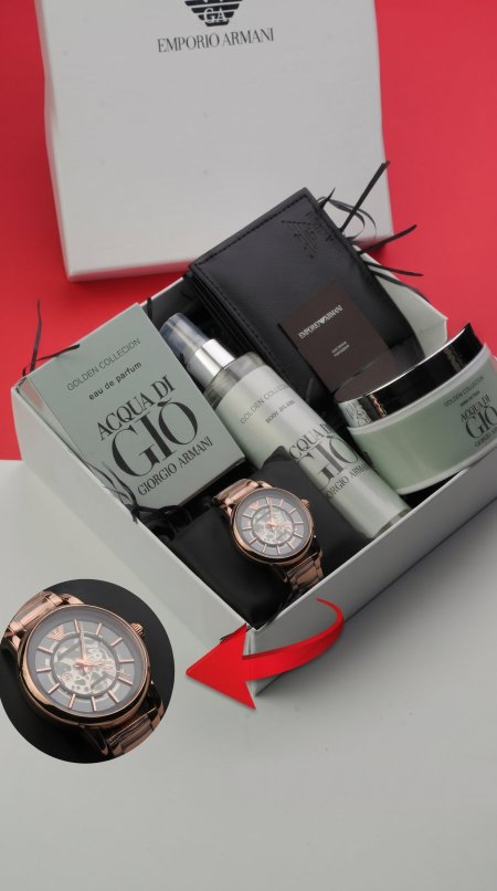 طقم هدية - ARMANI BOX / الشبابي - ٥ قطع /شامل علبة